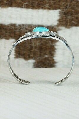 Navajo Turquoise & Sterling Silver Bracelet - Raymond Delgarito