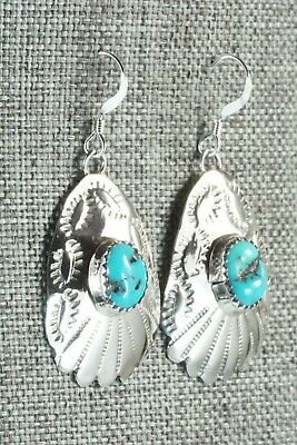 Turquoise and Sterling Silver Earrings - Roger Pino