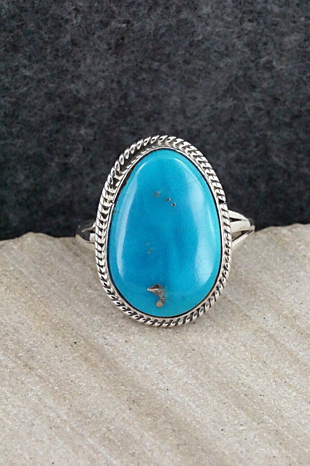 Turquoise & Sterling Silver Ring - Alice Rose Saunders - Size 9