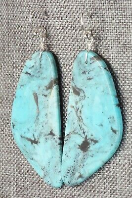 Turquoise & Sterling Silver Earrings - Ella Mae Garcia
