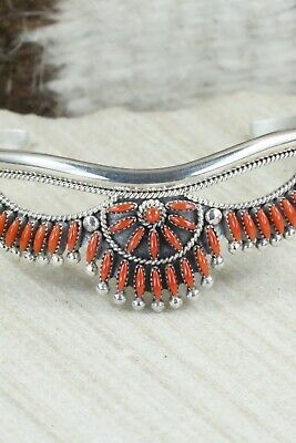 Coral & Sterling Silver Bracelet - Stewart Nakatewa