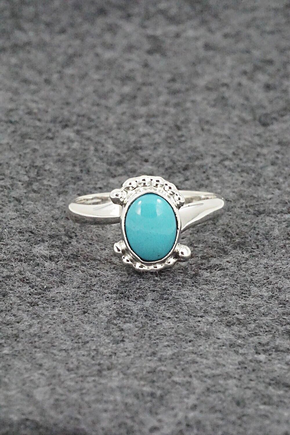 Turquoise & Sterling Silver Ring - William Begay - Size 8