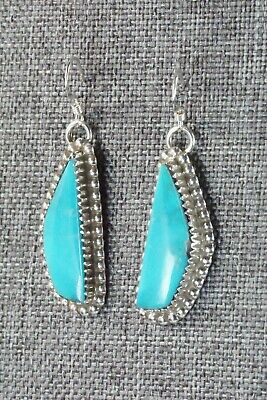 Turquoise & Sterling Silver Earrings - Alvin Joe