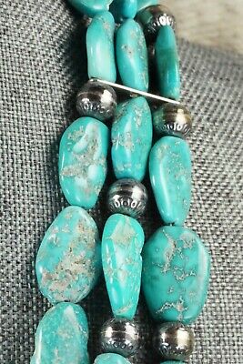 Turquoise & Sterling Silver Necklace - Navajo