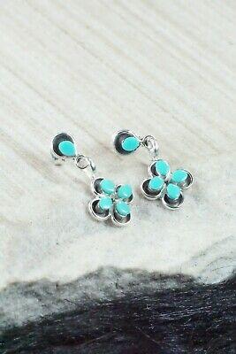 Turquoise & Sterling Silver Earrings - Janice Lonjose - High Lonesome Trading