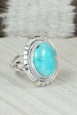Turquoise & Sterling Silver Ring - Samuel Yellowhair - Size 6