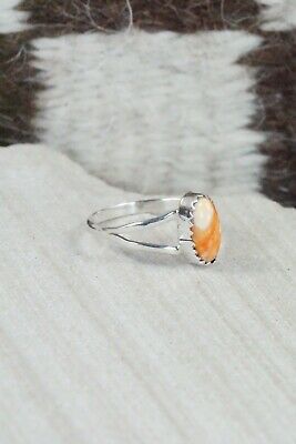 Spiny Oyster & Sterling Silver Ring - Robert Martinez - Size 8.5
