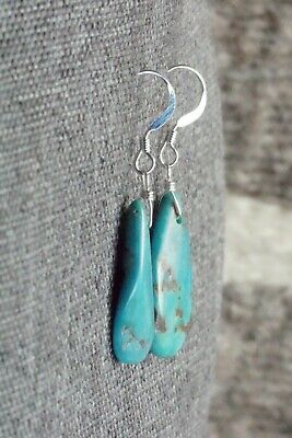 Turquoise & Sterling Silver Earrings - Navajo