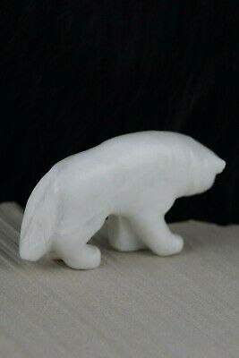 White Wolf Zuni Fetish Carving - Cody Nastacio - High Lonesome Trading