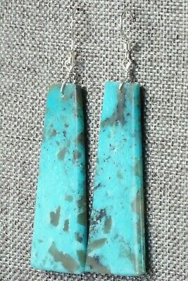 Turquoise & Sterling Silver Earrings - Lupe Lovato