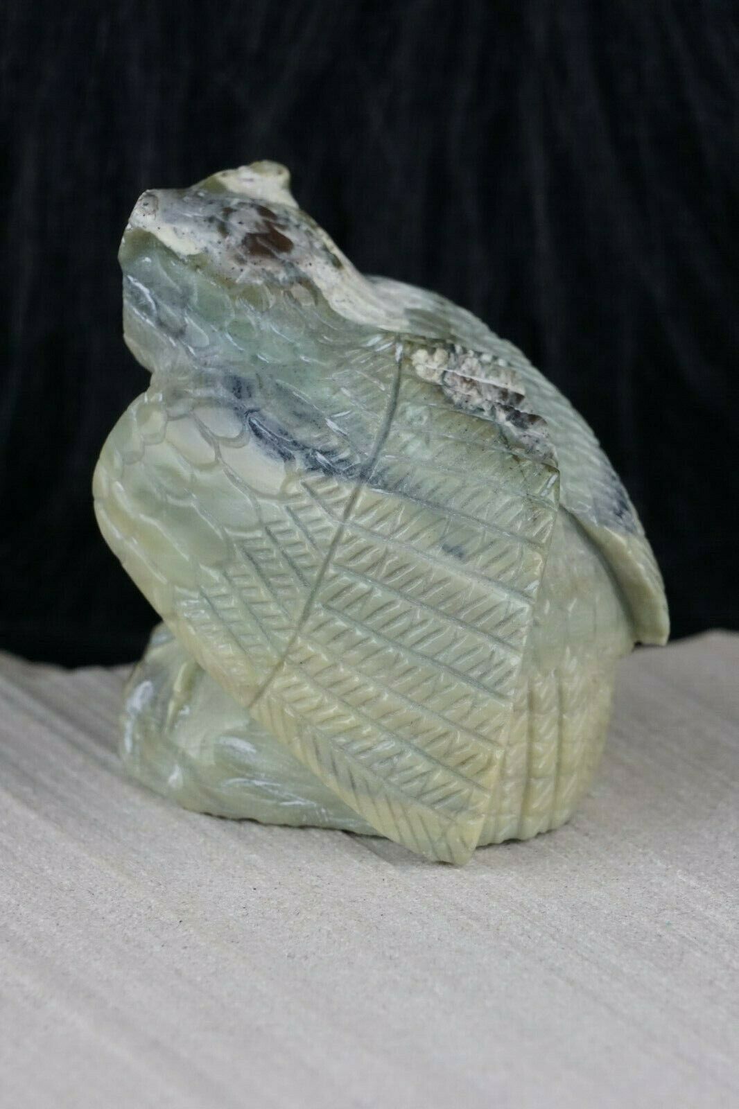 Owl Zuni Fetish Carving - Derrick Kaamasee - High Lonesome Trading