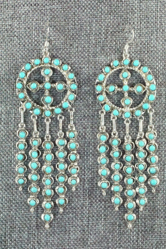 Turquoise and Sterling Silver Earrings - Waylon Johnson