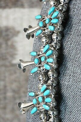Zuni Turquoise & Sterling Silver Squash Blossom Set - Vie Bobelu