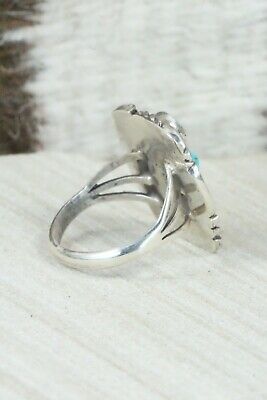 Turquoise and Sterling Silver Ring - Janice Johnson - Size 7.75