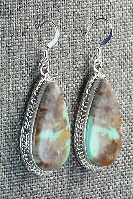 Turquoise & Sterling Silver Earrings - Isabelle Yazzie