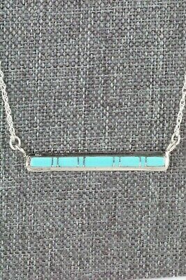 Turquoise & Sterling Silver Necklace - Rolanda Natachu