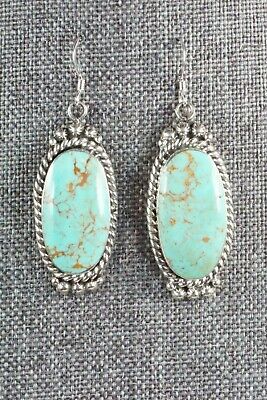 Turquoise & Sterling Silver Earrings - Greg Yazzie