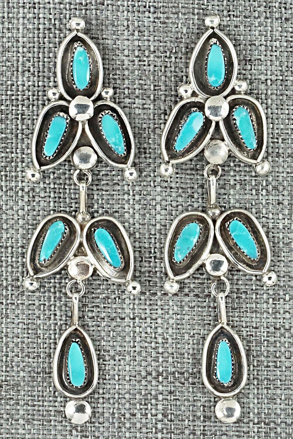 Turquoise & Sterling Silver Earrings - Viola Bobelu