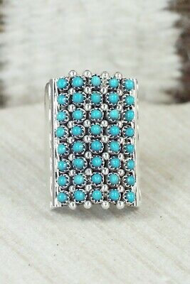Turquoise & Sterling Silver Ring - Stephen Haloo - Size 8.75