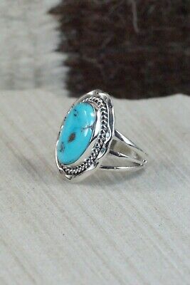 Turquoise & Sterling Silver Ring - Samuel Yellowhair - 7.5