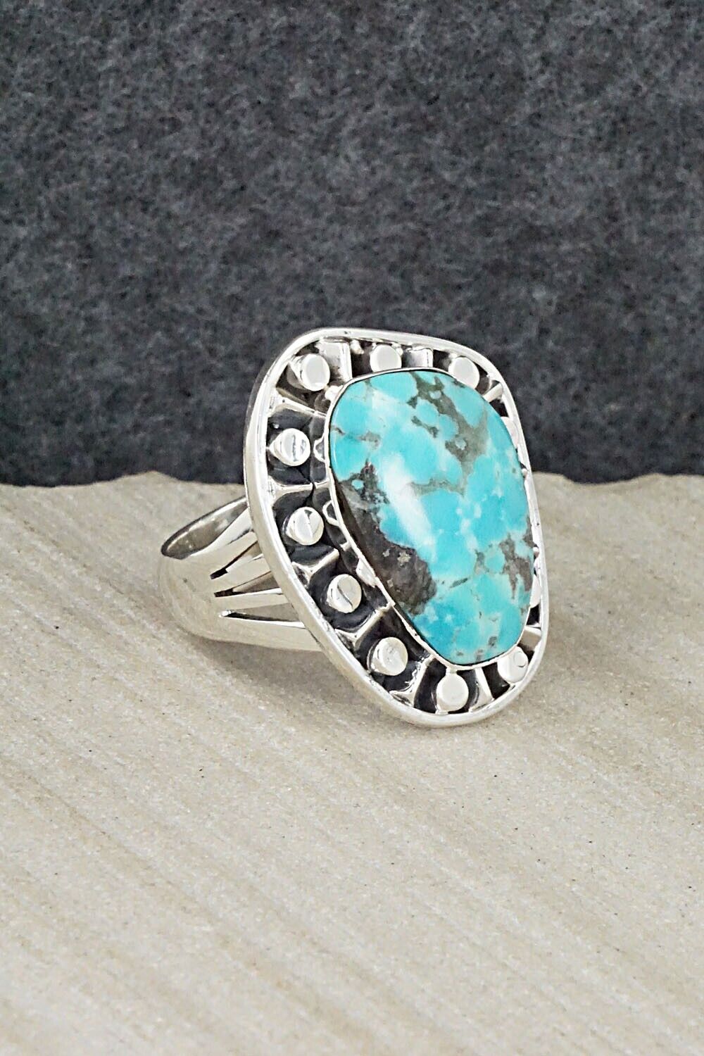 Turquoise & Sterling Silver Ring - Jimson Belin - Size 8