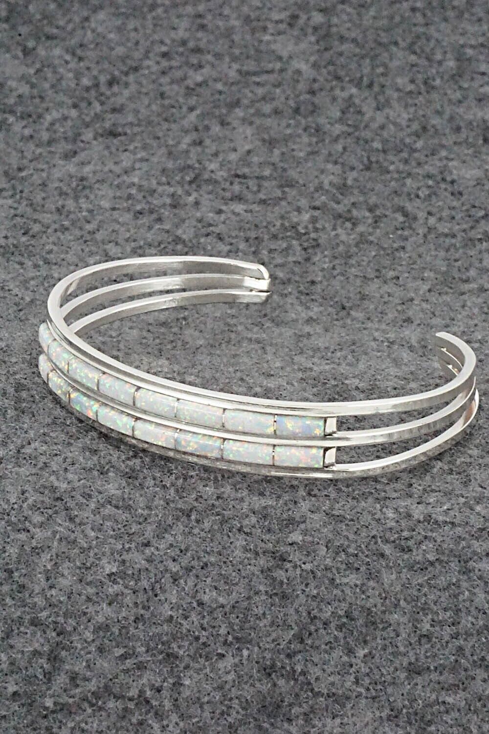 Opalite & Sterling Silver Inlay Bracelet - Anson Wallace