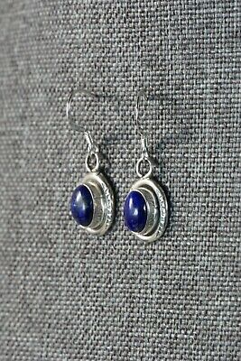 Lapis & Sterling Silver Earrings - Jan Mariano - Navajo - High Lonesome Trading