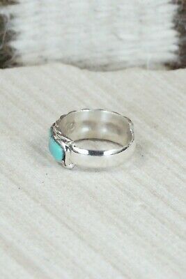 Turquoise & Sterling Silver Ring - Jessica Chavez - Size 4.5