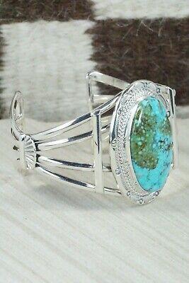 Turquoise & Sterling Silver Bracelet - Raymond Delgarito - High Lonesome Trading