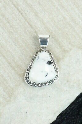 White Buffalo & Sterling Silver Pendant - Alvin Joe