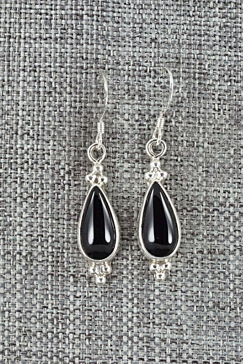 Onyx & Sterling Silver Earrings - Judy Largo