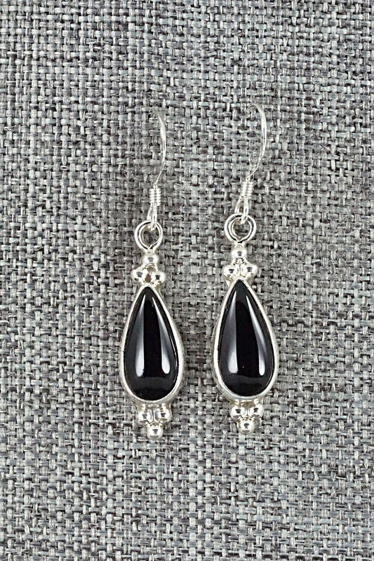Onyx & Sterling Silver Earrings - Judy Largo