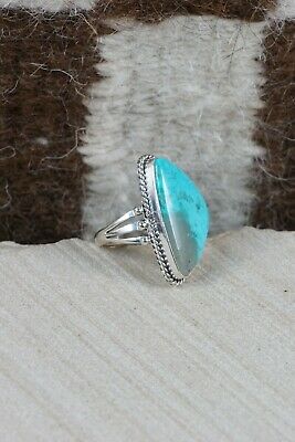 Navajo Turquoise and Sterling Silver Ring - Tom Dinetso - Size 5.75