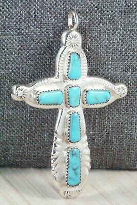Turquoise & Sterling Silver Pendant - Wilbur Iule