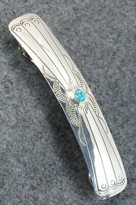 Turquoise & Sterling Silver Hair Barrette - Jolene Begay