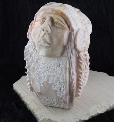 Chief Navajo Fetish Carving - Harrison Keith - High Lonesome Trading