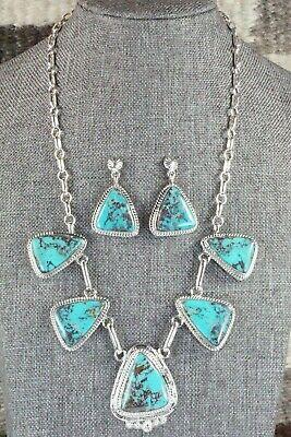 Turquoise & Sterling Silver Necklace - Raymond Delgarito - High Lonesome Trading