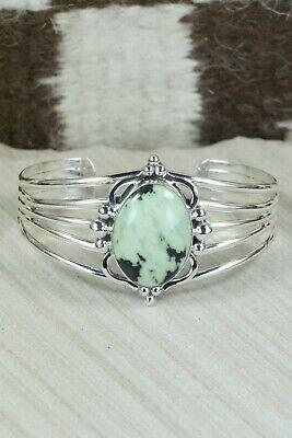 Variscite and Sterling Silver Bracelet - Samuel Yellowhair - High Lonesome Trading