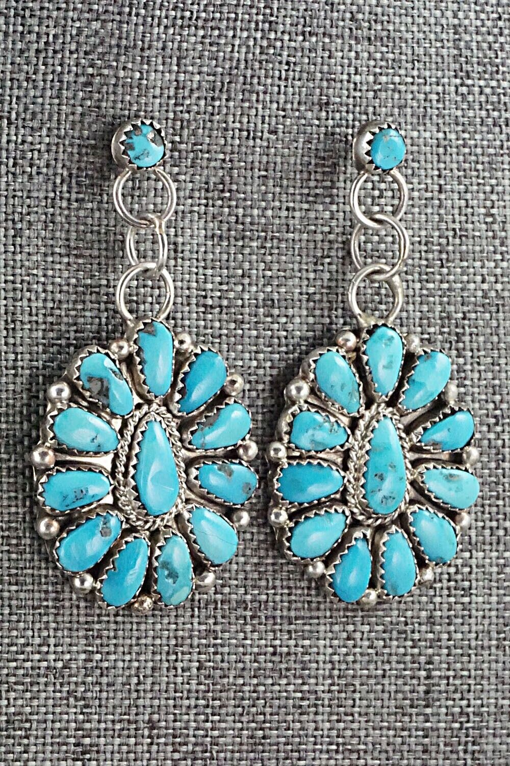 Turquoise & Sterling Silver Earrings - Justina Wilson