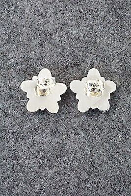 Spiny Oyster & Sterling Silver Earrings - Renelle Perry