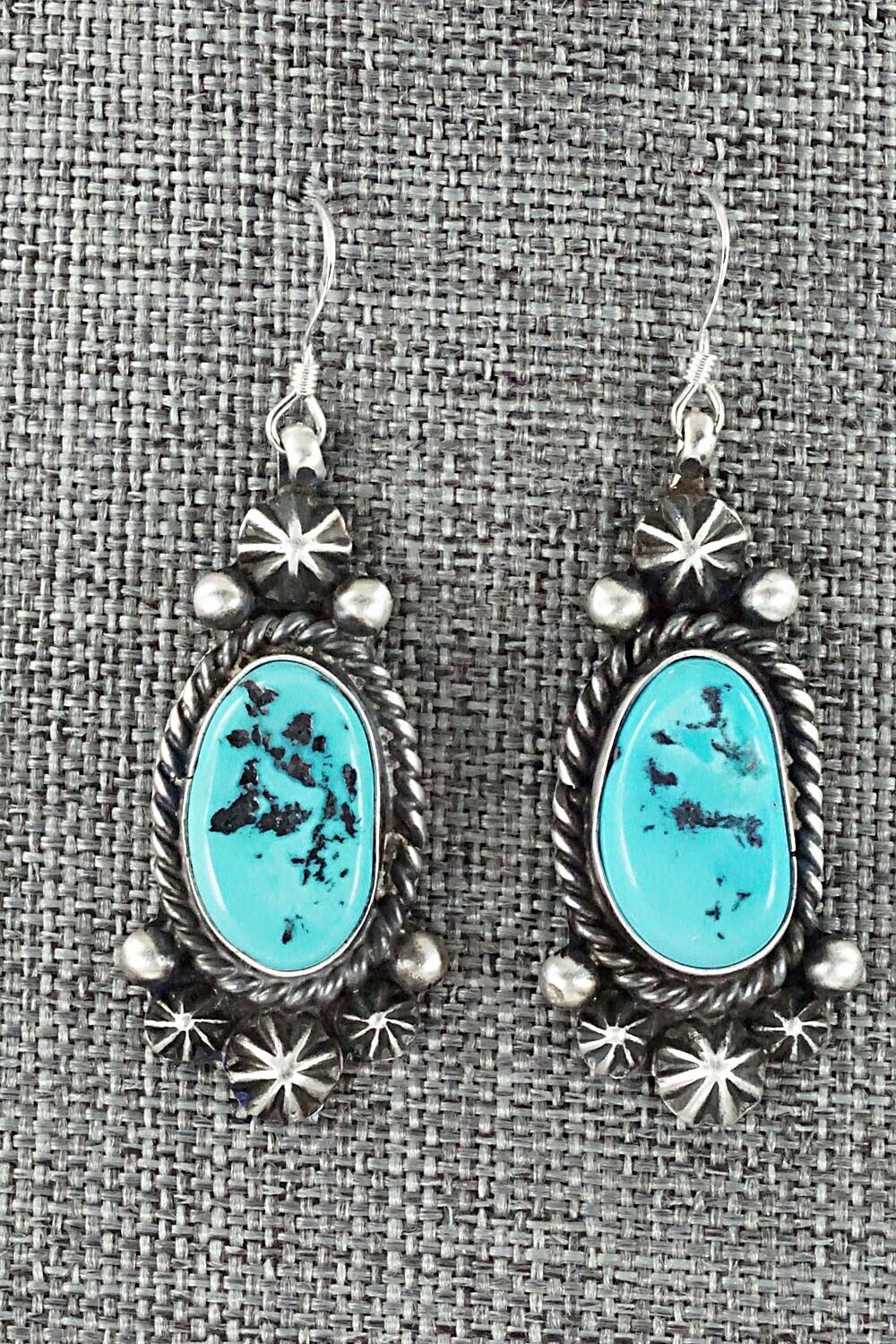 Turquoise & Sterling Silver Necklace and Earrings Set - Wilson Dawes