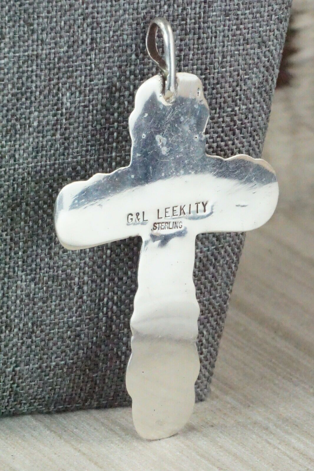Turquoise & Sterling Silver Pendant - Lupe Leekity - High Lonesome Trading