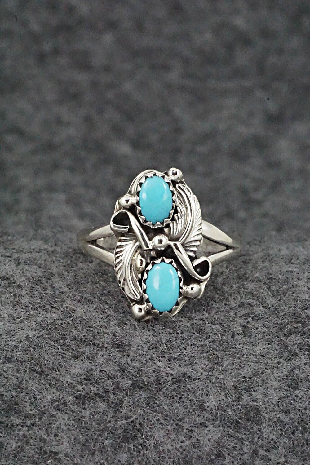 Turquoise & Sterling Silver Ring - William Begay - Size 7.25