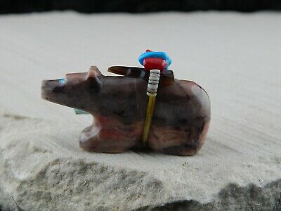 Bear Zuni Fetish Carving - Donovan Laiwakete - High Lonesome Trading