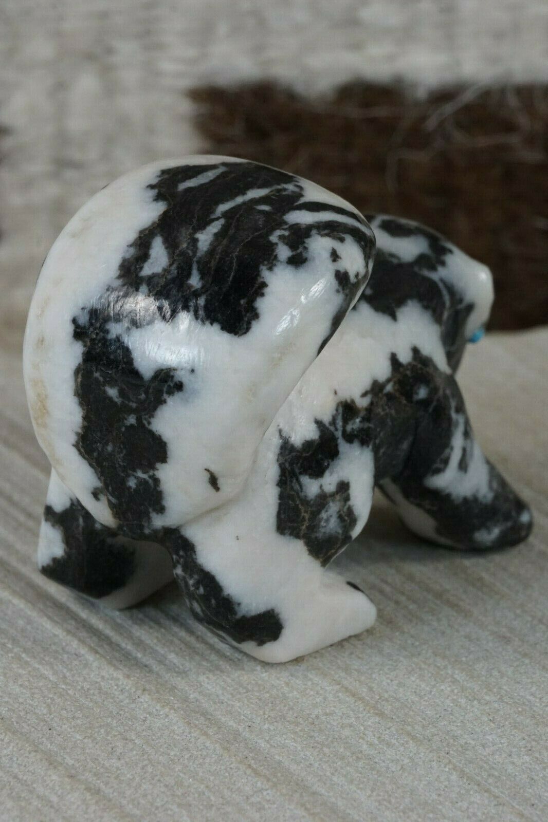 Badger Zuni Fetish Carving - Derrick Kaamasee - High Lonesome Trading