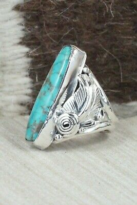 Turquoise & Sterling Silver Ring - Darrell Morgan - Size 5.5