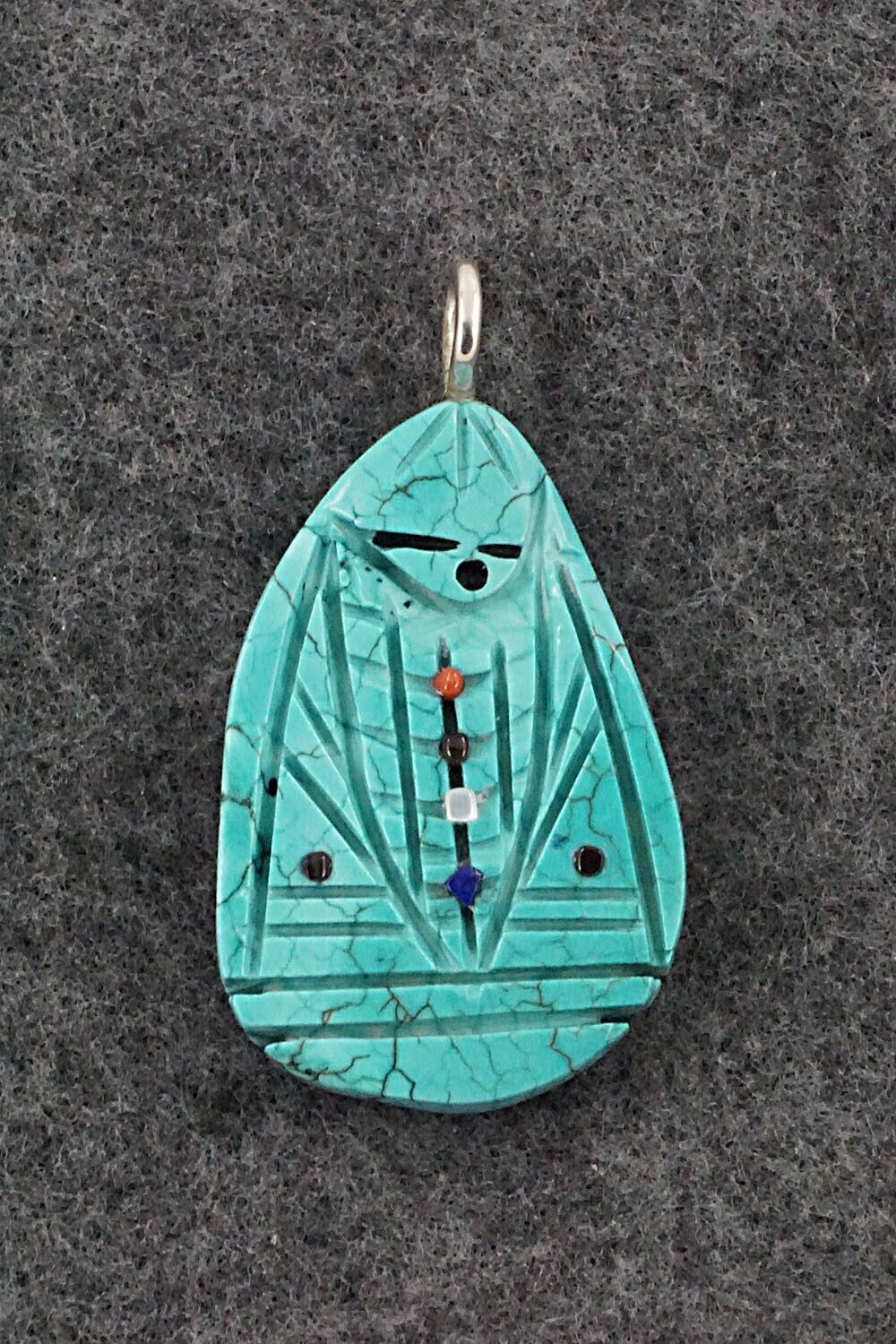 Turquoise Corn Maiden Pendant - Vickie Quandelacy