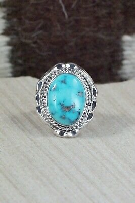Turquoise & Sterling Silver Ring - Samuel Yellowhair - Size 6.5