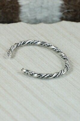 Navajo Sterling Silver Bracelet - Elaine Tahe