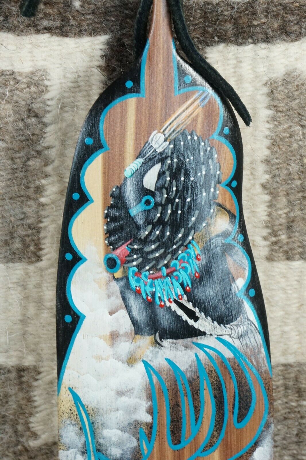 Zuni Painted Carved Wood Feather
